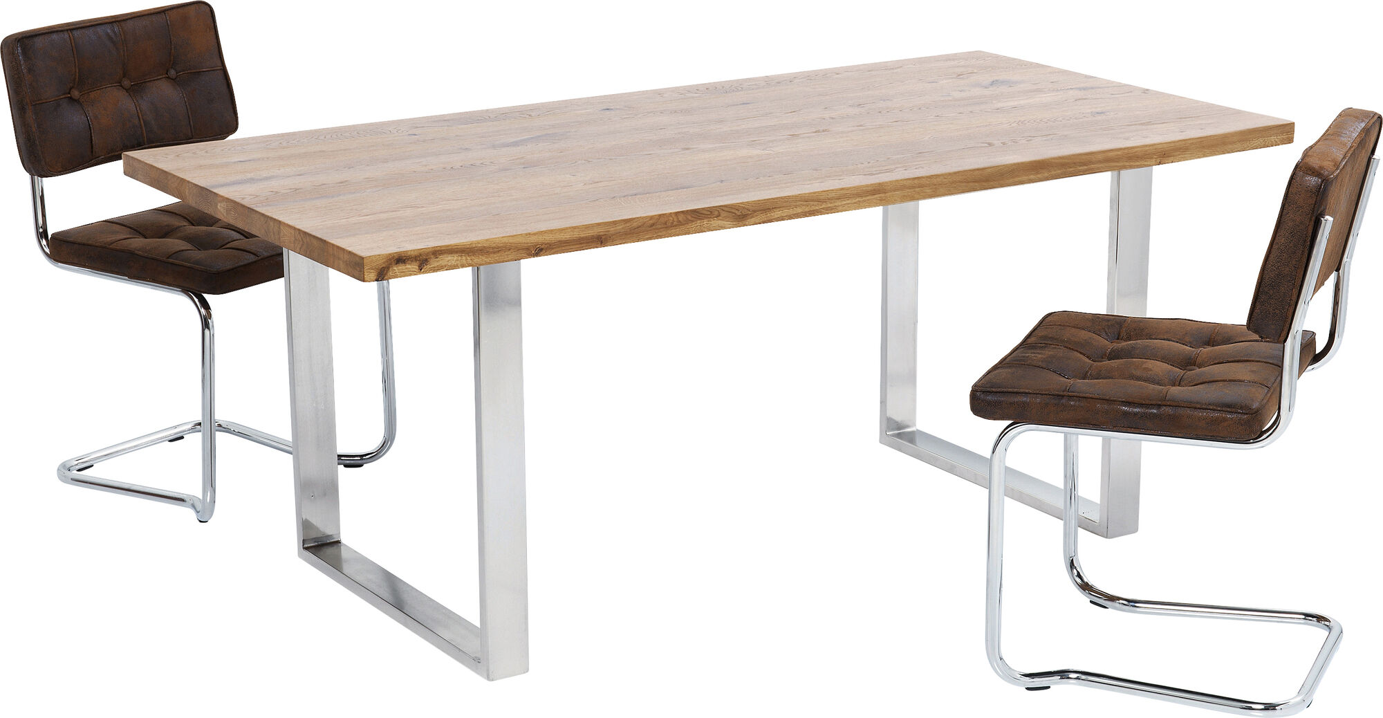 Stół Jackie 200x100 cm dąb nogi chromowe – grafika-1.