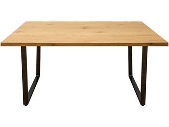 Stół 160 x 90 cm Coile w naturalnym kolorze z drewna i metalu – grafika-1.