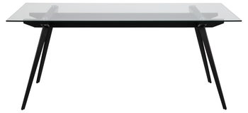 Transparentny stół szklany z metalowymi nogami w stylu nowoczesnym – grafika-1.