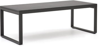 Stół ogrodowy aluminiowy rozkładany prostokątny grafitowy 220-340 x 100 cm – obraz-1
