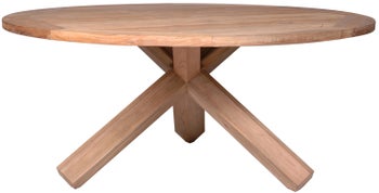 Stół okrągły ogrodowy drewniany Ø170x75 cm – obraz-1