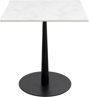 Stół ogrodowy czarno-biały blat kwadratowy marmurowy 70x70 cm – grafika-1.