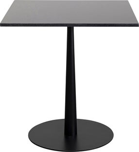 Stół ogrodowy czarny blat kwadratowy granitowy 70x70 cm – obraz-1