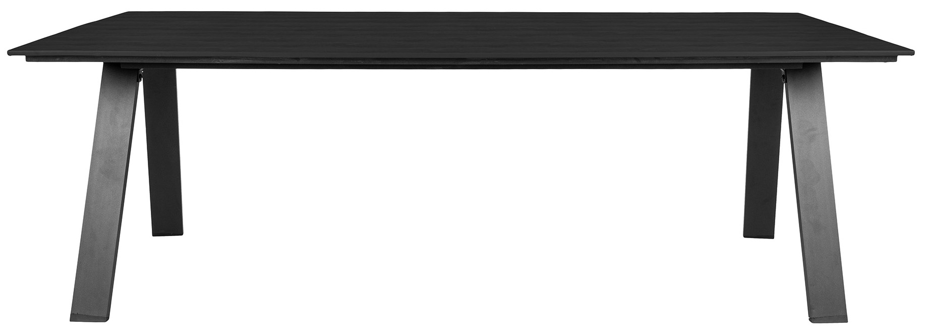 Stół ogrodowy czarny blat polietylen nogi aluminiowe 220x100 cm – grafika-1.