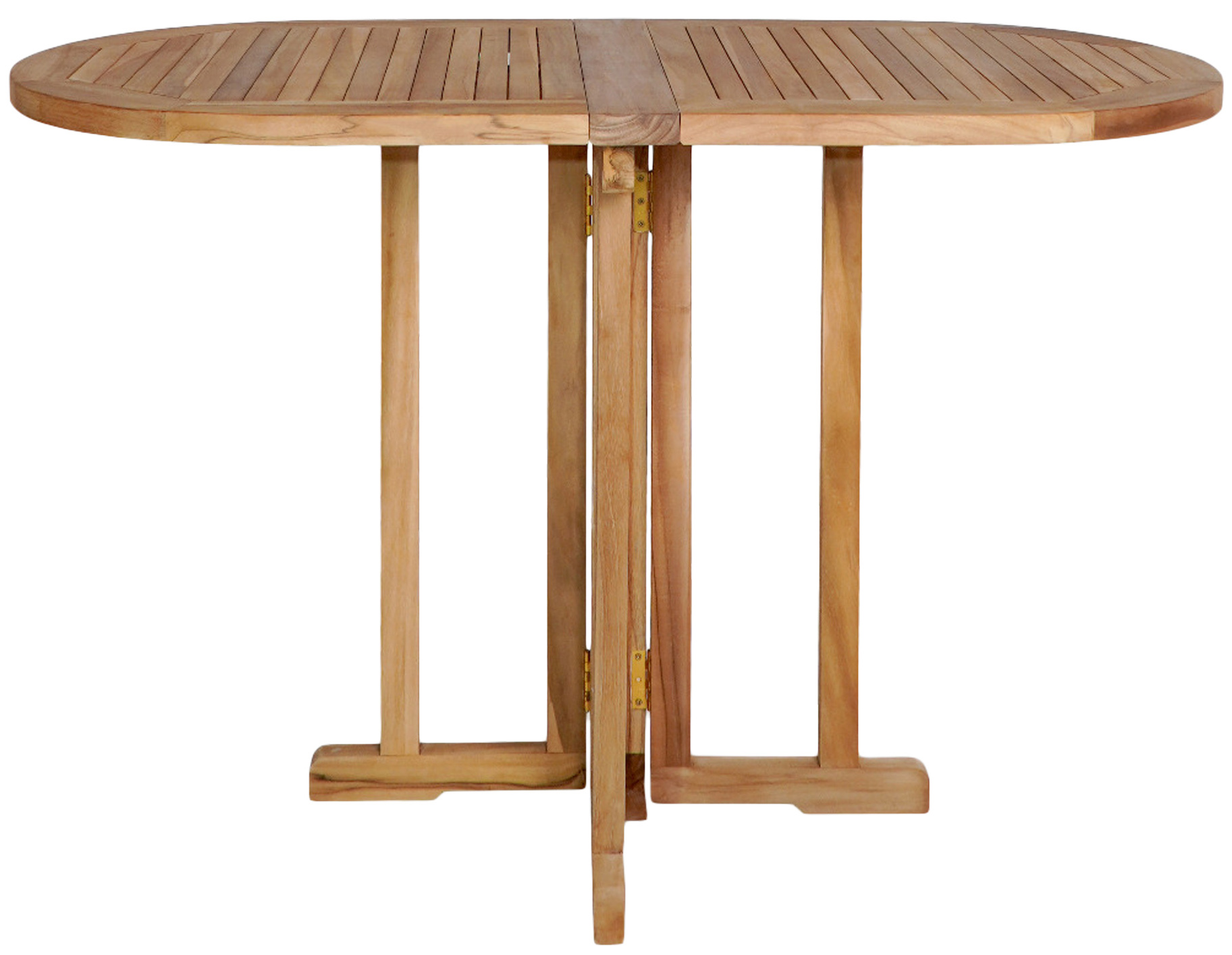 Stół ogrodowy owalny składany drewniany 120x60 cm – grafika-1.