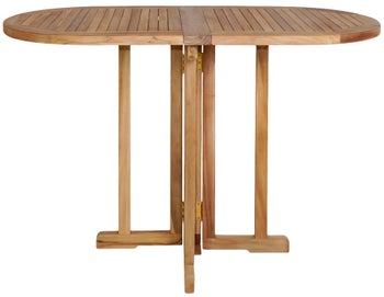 Stół ogrodowy owalny składany drewniany 120x60 cm – grafika-1.