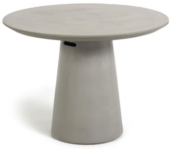 Stół ogrodowy okrągły betonowy szary Ø120x74 cm – obraz-1