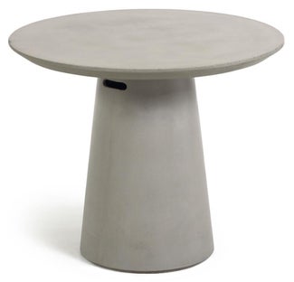 Stół okrągły ogrodowy betonowy szary Ø90 cm – obraz-1