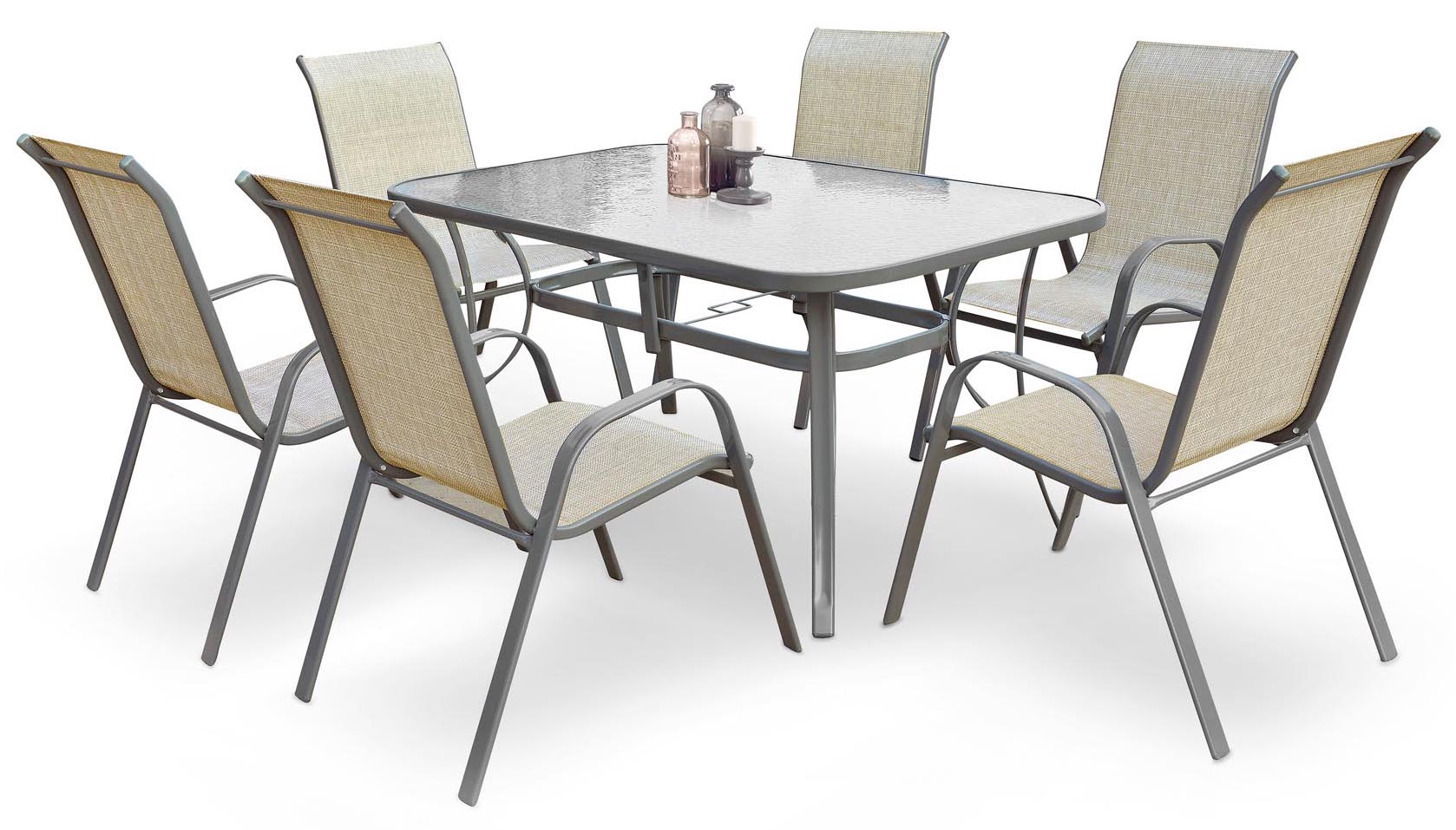 Stół ogrodowy Mosler 150x90 cm ciemny popiel – obraz-1