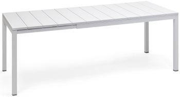 Stół ogrodowy rozkładany Rio 140-210x85 cm biały – obraz-1