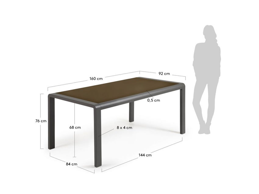 Mesa 160x90 cm marrom - foto-4