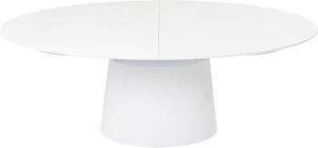 Utdragbart Bord Benvenuto – Ovalt Bord Vit Högglans, 200–250x110 cm – bild-1.