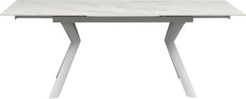 Spisebord Med Uttrekk Xenia Hvit 140(30+30)x80cm – bilde-1.