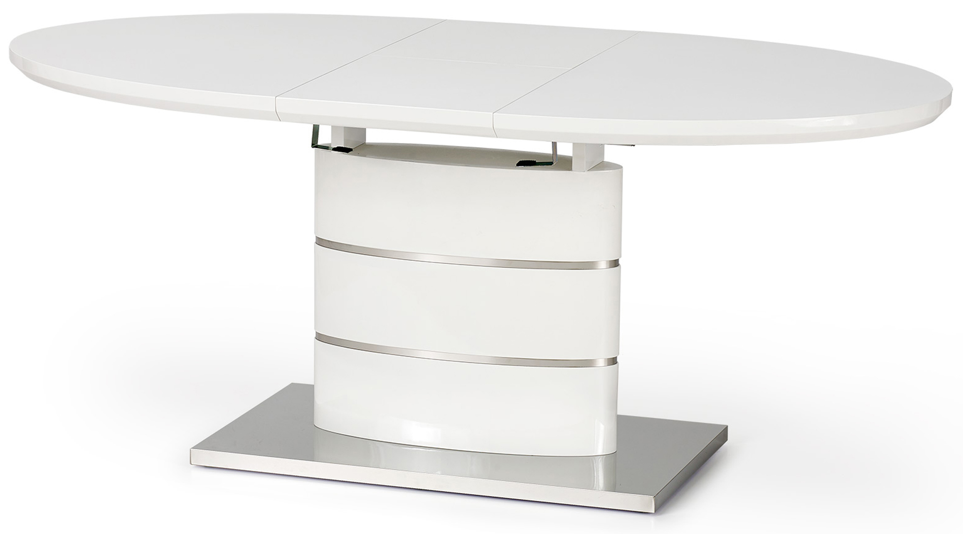 Stół rozkładany biały MDF 140-180x90 cm – obraz-1