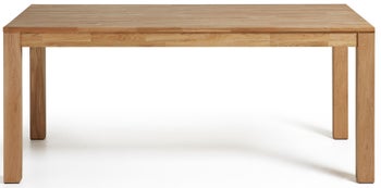 Stół rozkładany naturalny drewniany dąb 180-260x90 cm – obraz-1