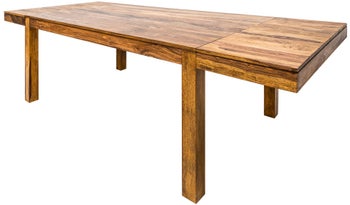 Stół 160-240 x 100 cm Madra rozkładany drewniany do jadalni – grafika-1.