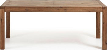 Stół rozkładany fornirowany dębowy blat drewniane nogi 180x90 cm – obraz-1