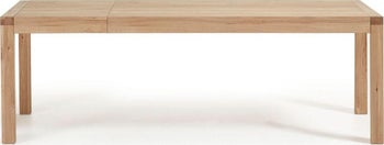 Stół rozkładany fornirowany dębowy blat drewniane nogi 180x90 cm – obraz-1