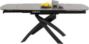 Mesa ext. Twist negro 120(30+30)x90cm – Imagen-1.