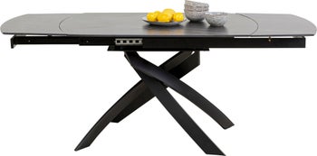 Mesa ext. Twist negro 120(30+30)x90cm – Imagen-1.