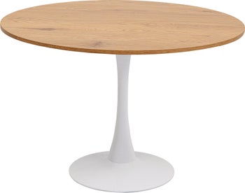 Table Schickeria Oak Print White Ø110cm – Imagen-1.