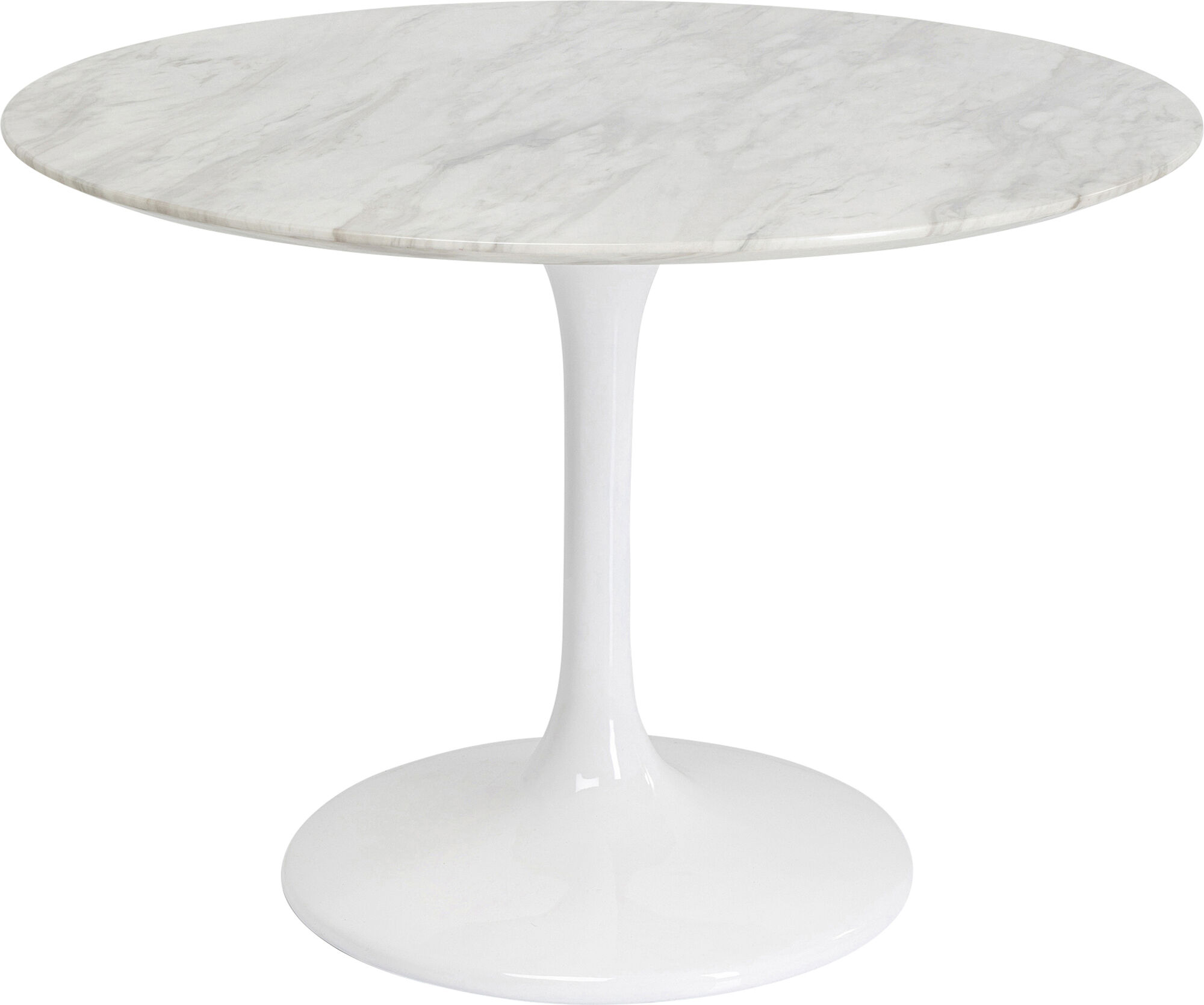 Solo pyöreä ruokapöytä valkoinen marmori, Ø110cm – kuva-1.