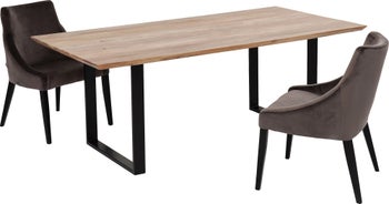 Matbord Symphony - Massivt Trä/Svart, 180x90cm – bild-1.