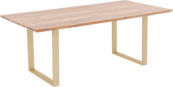 Spisebord Symphony Massivt Tre & Messing 200x100cm – bilde-1.