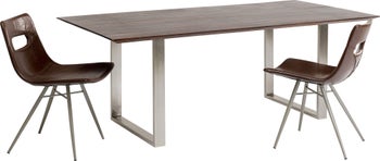 Mesa Symphony nogal acero cromado 160x80cm – Imagen-1.