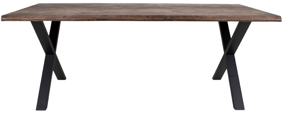 Stół Toulon 200x95 cm dębowy przydymiony - nogi czarne – grafika-1.