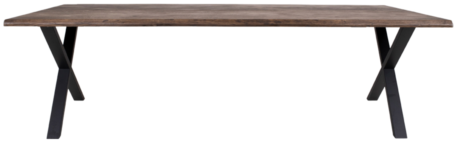 Stół Toulon 300x100 cm dębowy przydymiony - nogi czarne – grafika-1.