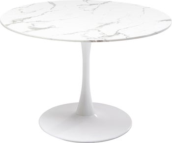 Veneto marmor spisebord, hvid Ø.110 – billede-1.