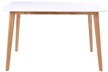 Stół drewniany blat biały MDF 120x70 cm – grafika-1.