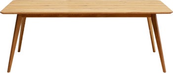 Stół z drewna dębowego blat prostokątny 200x90 cm – obraz-1