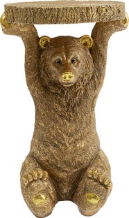 Mesa auxiliar Animal Bear oro 35x34cm – Imagen-1.