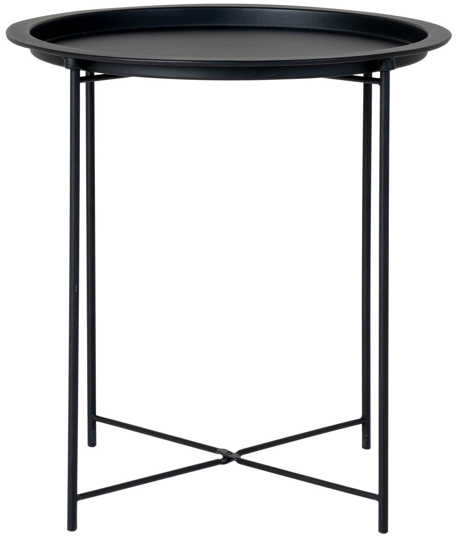 Stolik metalowy czarny tacka Ø47x51 cm – grafika-1.