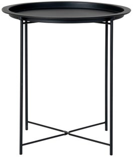 Stolik metalowy czarny tacka Ø47x51 cm – grafika-1.