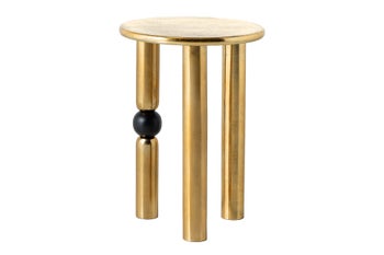 Stolik boczny ABSTRACT 55 cm czarny złoty – grafika-1.