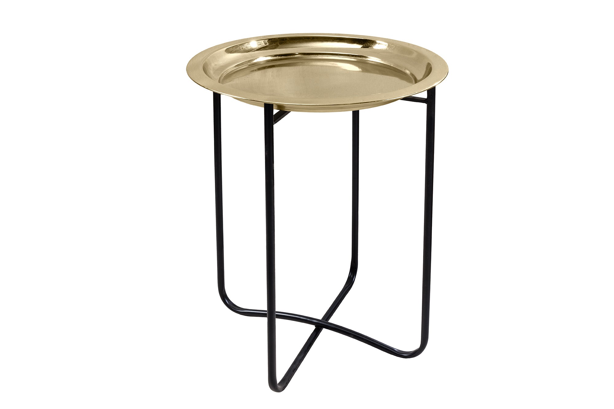 Stolik boczny CASABLANCA 50 cm mosiądz złoty zdejmowana taca – grafika-1.