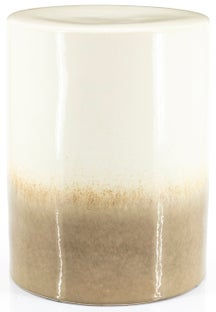 Stolik ceramiczny kremowy Ø34x45 cm – obraz-1