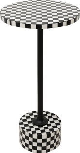 Stolik Domero Chess Ø25xH50 cm czarno-biały – grafika-1.