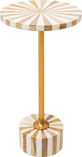 Stolik Domero Cirque Ø25xH50 cm biało-złoty – grafika-1.