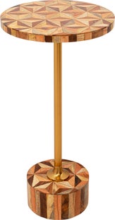 Barna Domero Geo Lerakóasztal Ø25cm – kép-1.