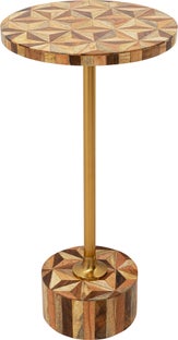 Mesa auxiliar Domero Geo Marrón Ø25cm – Imagen-1.