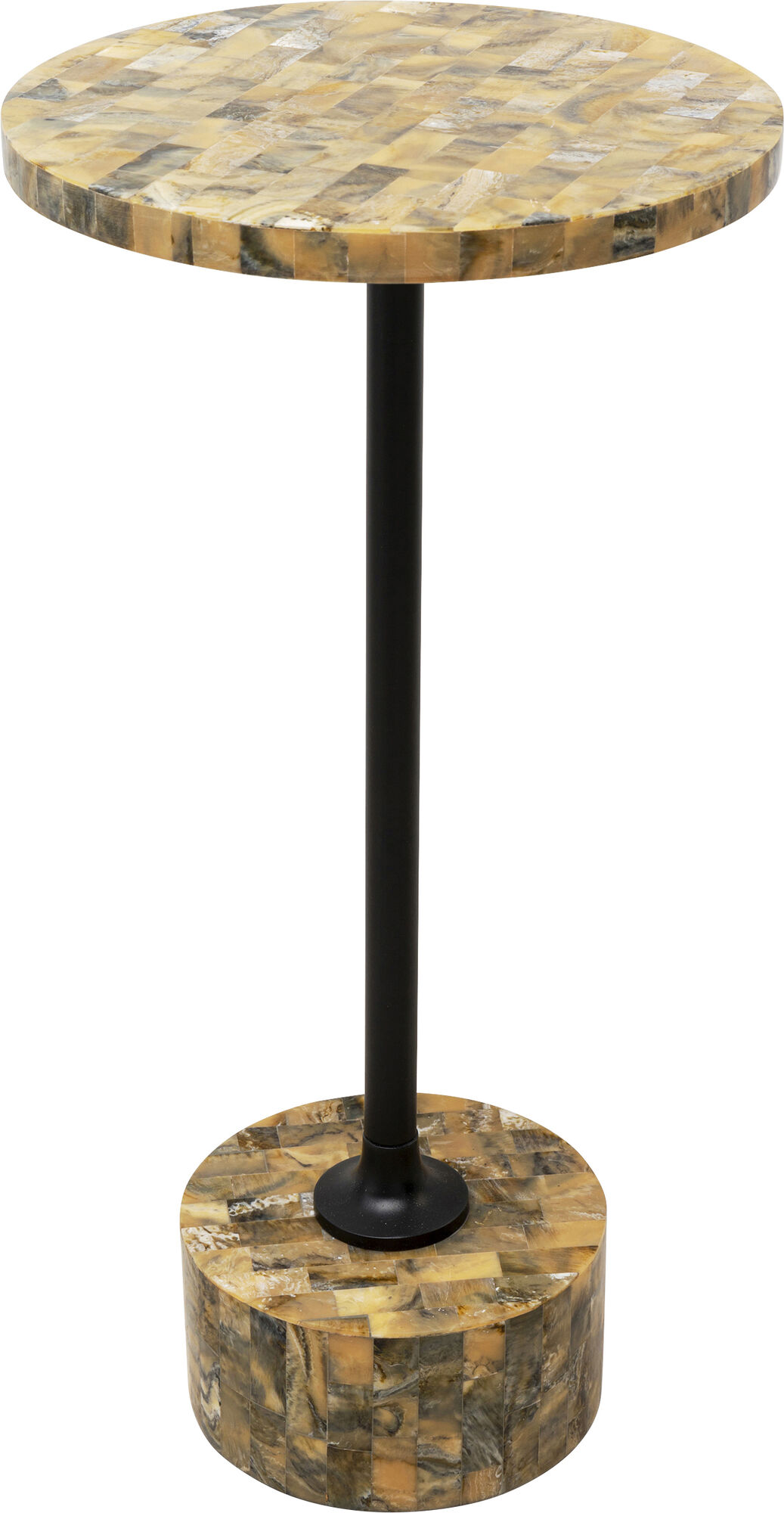 Stolik pomocniczy MDF szaro-brązowy Ø25xH50 cm – obraz-1