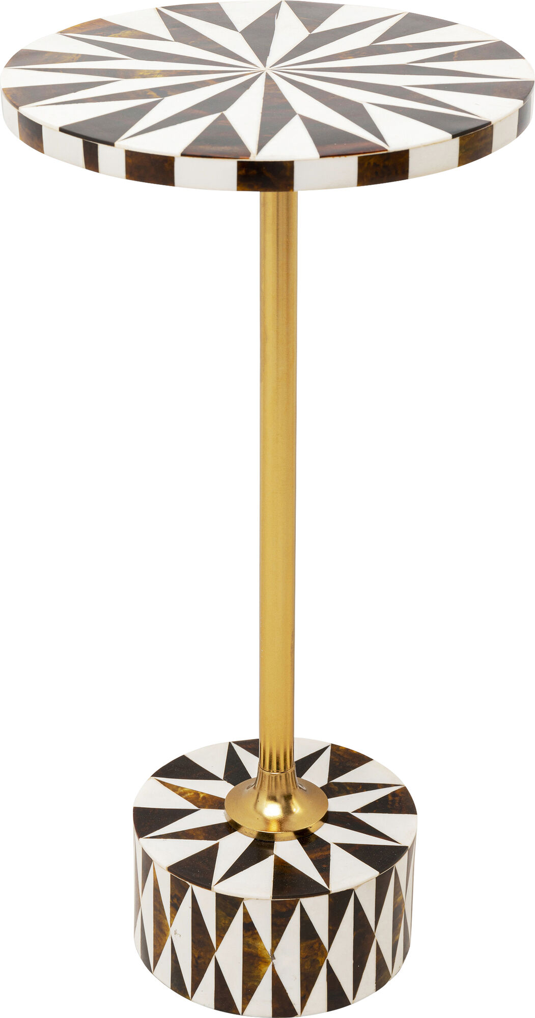 Tavolino d'appoggio Domero Star nero bianco Ø25cm – immagine-1.