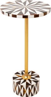 Šoninis staliukas Domero Star Brown White Ø25cm – paveikslėlis-1.