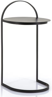 Stolik metalowy czarny 65 cm – obraz-1