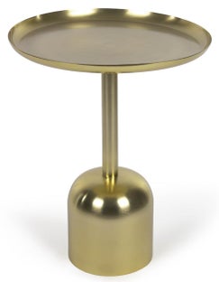 Stolik pomocniczy metalowy złoty Ø37x47 cm – obraz-1