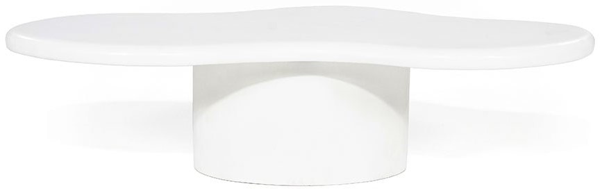 Stolik kawowy asymetryczny 121x32 cm biały – obraz-1